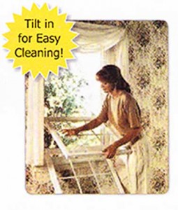 Window tilts in for easy cleaning